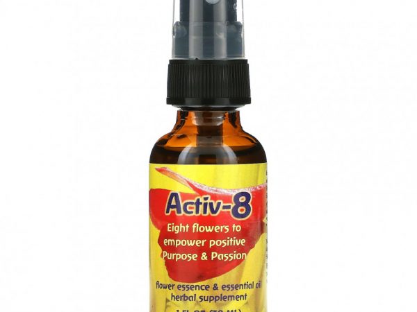 Flower Essence Services, Activ-8, цветочная эссенция и эфирное масло, 30 мл