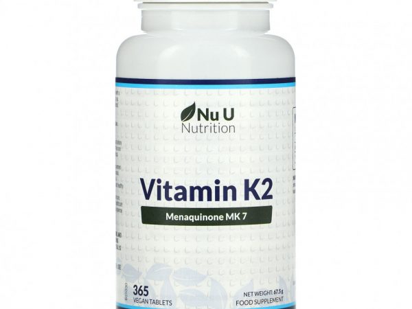 Nu U Nutrition, Витамин K2, 365 растительных таблеток