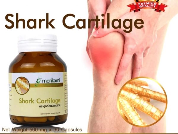 Акулий Хрящ для восстановления хрящевой ткани суставов Shark Cartilage Morikami Laboratories, 30 кап. Таиланд