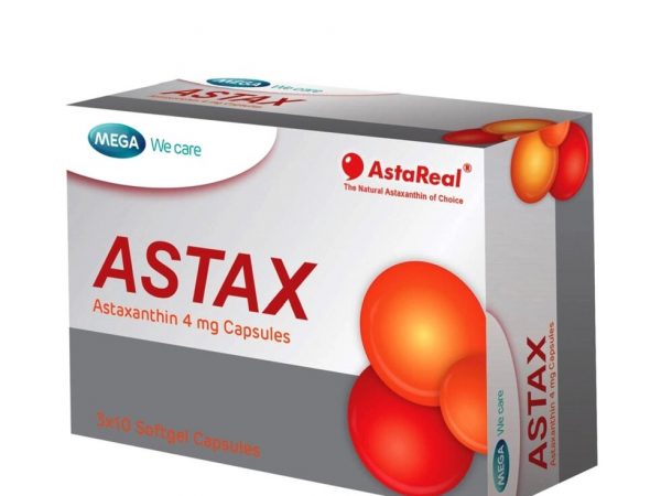 Антиоксидант Астаксантин Mega We Care ASTAX Astaxanthin 4 mg Capsules, 30 капсул. Таиланд