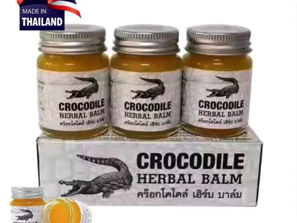 Бальзам тайский крокодиловый Crocodile Herbal Balm, 3 шт.  30 мл. Таиланд