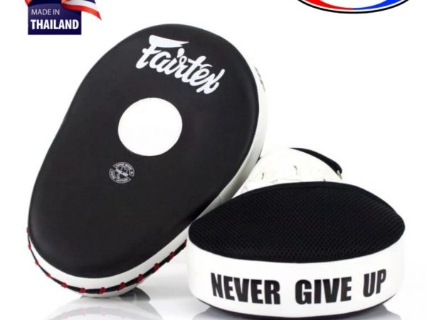 Боксерские лапы Fairtex FMV-13 Maximized Focus Mitts, Таиланд Black/White
