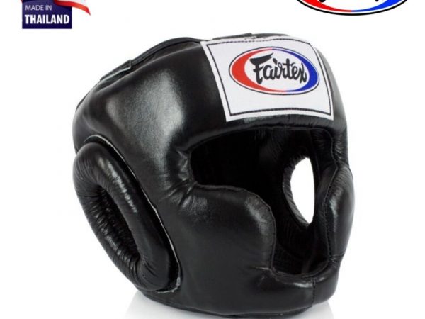 Боксерский шлем Fairtex HG 3 full coverage head guard, Таиланд S Black