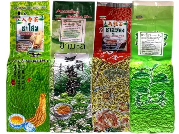 Чай зеленый китайский в ассортименте Green tea, Oolong tea, Jasmine tea, Ginseng oolong tea