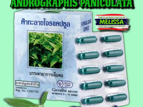 Фа Талай Джон Giffarine Fa Ta Lai Jone Andrographis Paniculata 400 mg., 50 капсул, Таиланд