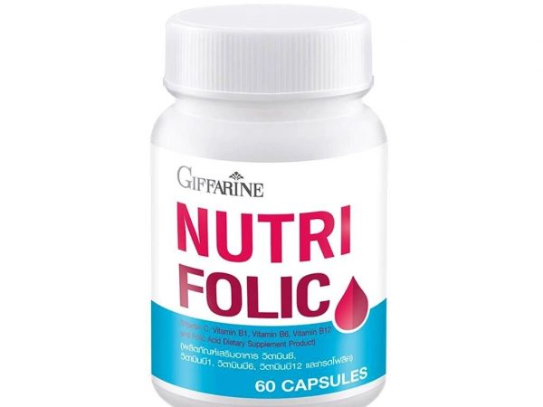 Фолиевая кислота для кроветворения Giffarine Nutri Folic Витамин С, Витамин В1, Витамин В6, Витамин В12. Таиланд
