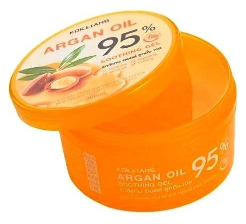 Гель смягчающий антивозрастной с гиалуроновой кислотой Kokliang Aragan Oil 95% Soothing Gel, 300 мл. Таиланд