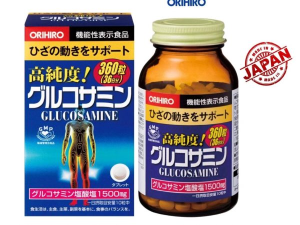 Глюкозамин ORIHIRO Glucosamine 1500 mg. комплекс для здоровья суставов и связок, 360 капсул, Япония