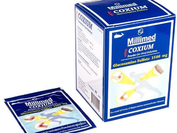 Глюкозамин Сульфат для лечения суставов, позвоночника Coxium Glucosamine Sulfate 1500 mg. (30 саше) Таиланд
