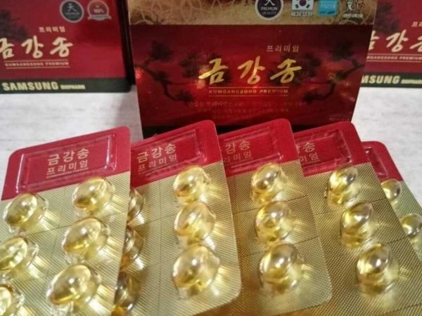 Иммуномодулятор масло корейской красной сосны Cheong Song Won Kumgangsong Premium, 30 капсул, Корея