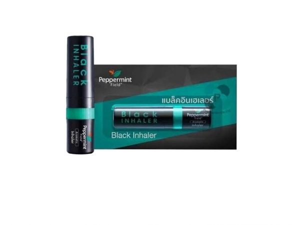 Ингалятор-карандаш назальный тайский Peppermint field black inhaler. Таиланд