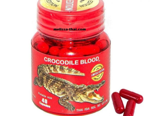 Капсулы Кровь Крокодила для борьбы с тяжёлыми патологиями Siam Snake Farm Crocodile Blood, 40 капсул. Таиланд