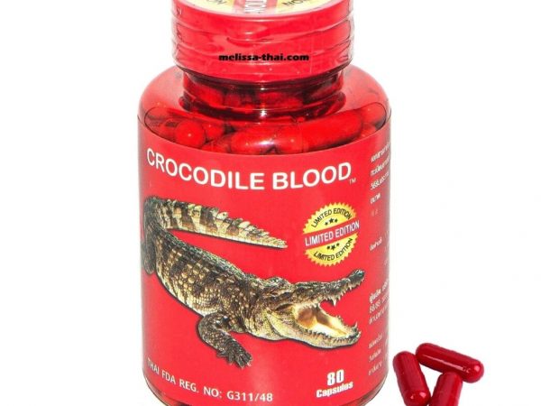 Капсулы Кровь Крокодила для борьбы с тяжёлыми патологиями Siam Snake Farm Crocodile Blood, 80 капсул. Таиланд