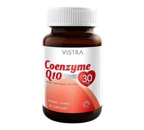 Капсулы с Коэнзим Q10 Vistra Coenzyme Q10 30 mg, 30 капсул. Таиланд
