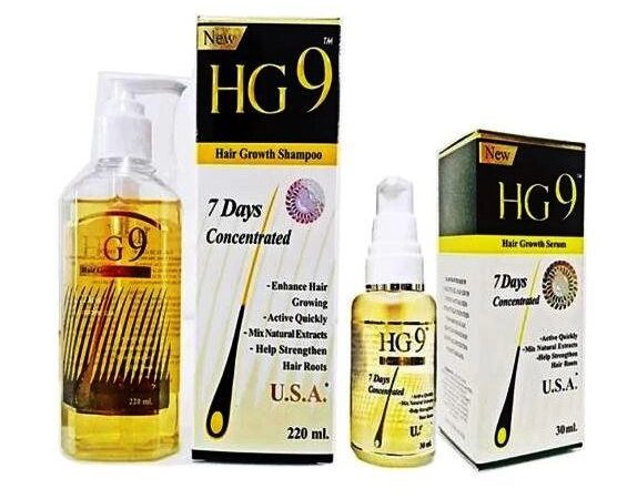 Комплекс для ускоренного роста волос HG9 7Days Concentrated (Шампунь 200 мл.+Сыворотка 30 мл.), Таиланд