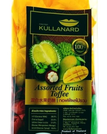 Конфеты натуральные фруктовые ручной работы, ассорти Kullanard Assorted Fruits Toffee, 350 гр., Таиланд