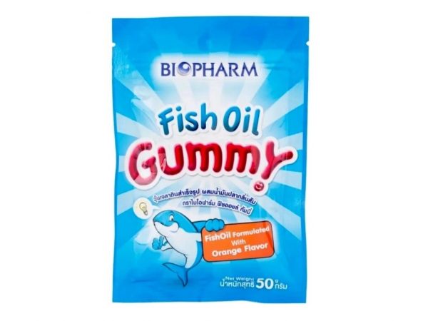 Конфеты жевательные детские с витаминами и минералами Biopharm Gummy, 60 гр. Таиланд Fish Oil