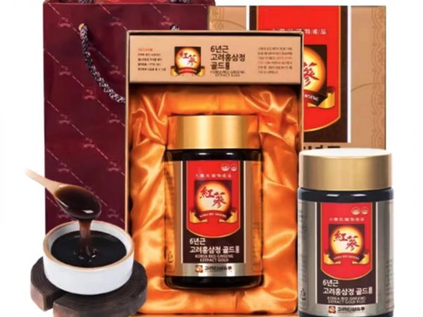 Корень красного 6 летнего корейского женьшеня Korea 6 years red ginseng extract gold, 240 gr.