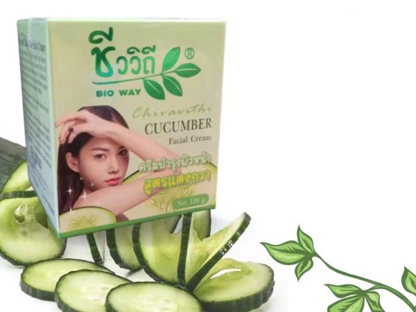 Крем для лица огуречный Bio Way Chivavithi Cucumber Facial Cream, 120 гр. Таиланд