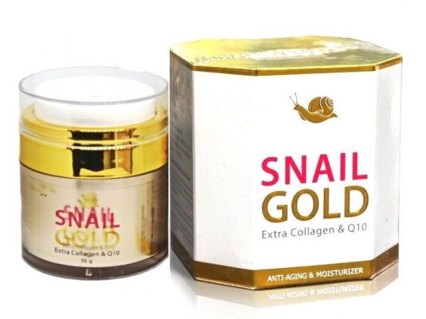 Крем для лица с муцином улитки и коллагеном Royal Thai Herb Snail Gold Extra Collagen  Q10, 50 мл. Таиланд