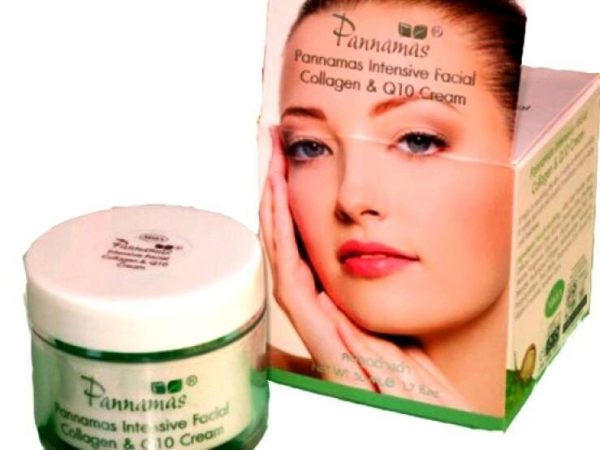 Крем для лица со стволовыми клетками улиток Pannamas Intensive Facial Collagen  Q10 Cream, 50 мл., Таиланд