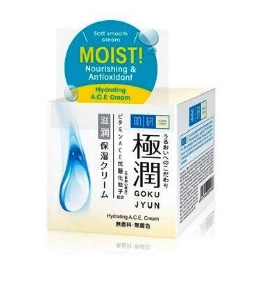 Крем увлажняющий для лица с гиалуроновой кислотой Hada Labo Goku Jyun Hydrating A. C.E. Cream 50 мл. Таиланд