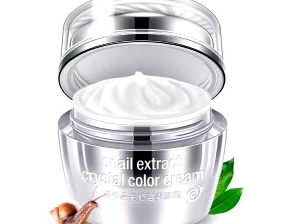 Кристальная крем-основа под макияж с Муцином Улитки Rorec Snail Extract Crystal Color Cream, 50 мл. Таиланд