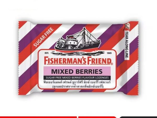 Леденцы от кашля и боли в горле Fisherman's Friend Sugar Free Flavour Lozenges, 25 гр. MIXED BERRIES