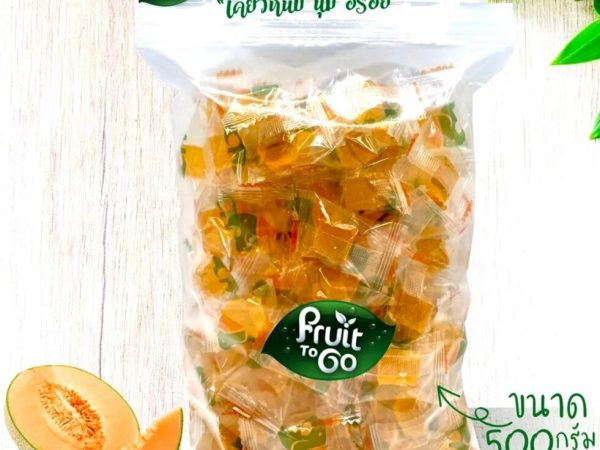 Мармеладное желе с натуральным соком Мускусной Дыни Cantaloupe Jelly Fruit to Go, 500 гр. Таиланд