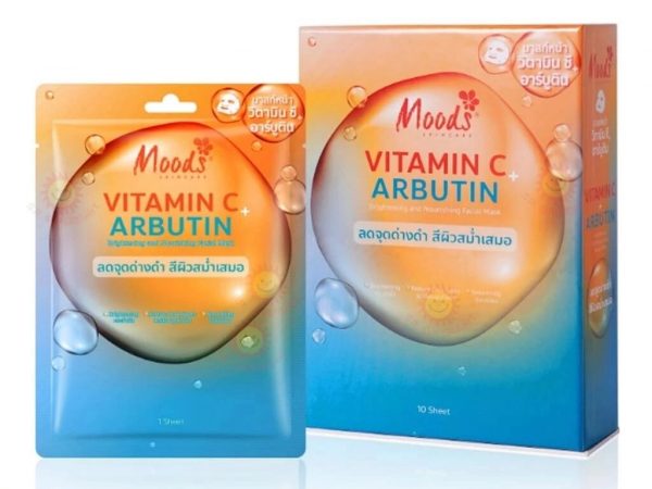Маска для лица “Витамин С + Арбутин” Moods Vitamin C Arbutin Mask, 30 гр.