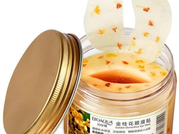 Маска-патчи для кожи вокруг глаз с лепестками Золотого Османтуса Bioaqua Golden Osmanthus Eye Mask, 80 шт.