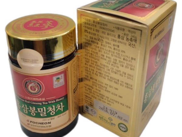 Медовая паста с экстрактом корейского красного 6 летнего женьшеня Pocheon Pure Korean Red Ginseng 240 гр.