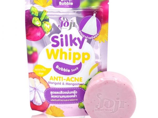 Мыло от акне Мангостин + Мариголд JOJI Secret Young Silky Whipp Bubble Soap Marigold Mangosteen Anti-Acne, Таиланд