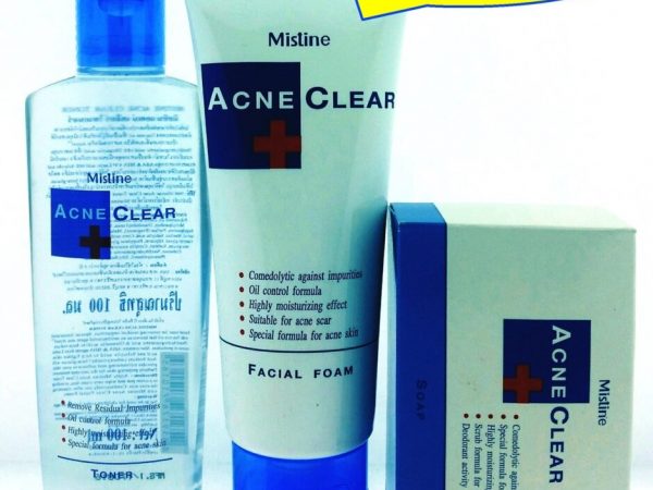 Набор косметический по уходу за кожей лица Mistine Acne Clear, 100 мл+85 мл.+90 гр., Таиланд