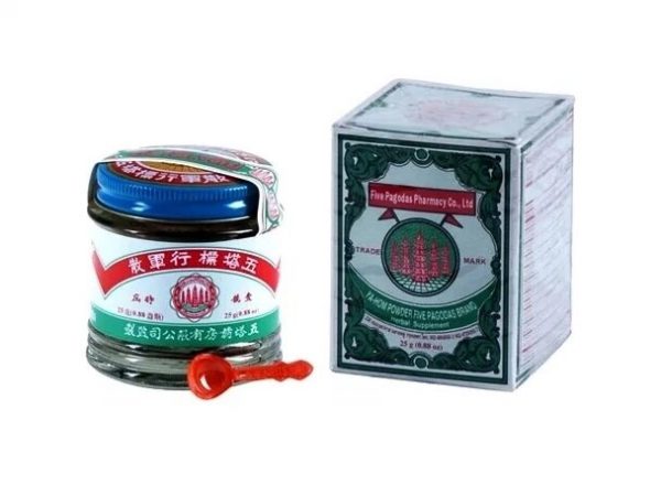 Натуральное средство от отравлений Порошок Я-Хом "5 Пагод" Ya-Hom Powder Five Pagodas Brand, 25 гр., Таиланд