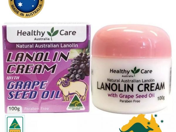 Омолаживающий и увлажняющий крем с Ланолином Healthy Care Lanolin with Grape Seed Oil, 100 гр. Австралия