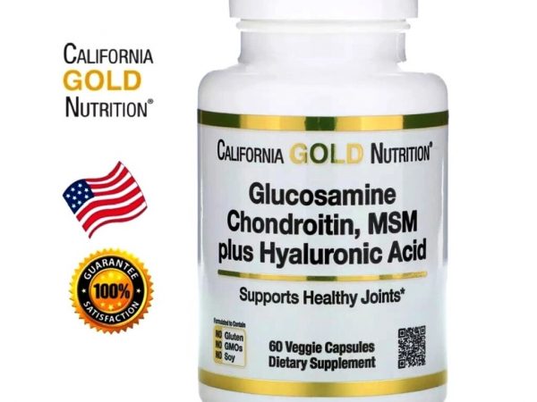Препарат для позвоночника и суставов с Глюкозамином, Хондроитином California Gold Nutrition, 60 кап. Таиланд