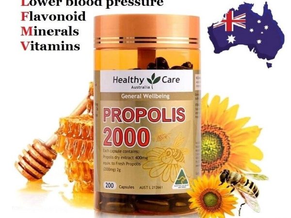 Прополис в капсулах Healthy Care Propolis 2000 Propolis Dry Extract 400 mg, 200 капсул Австралия