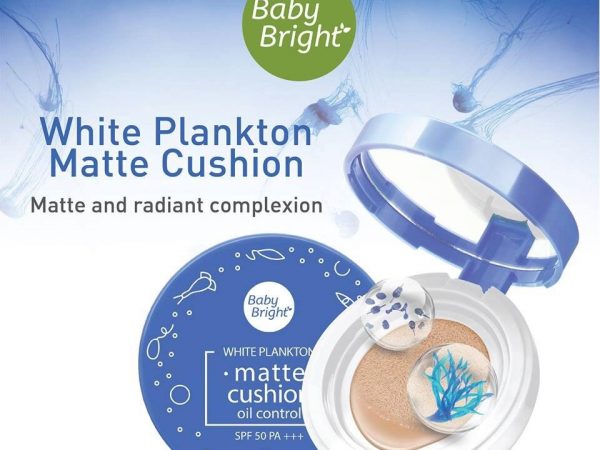 Пудра-Кушон матирующая с морским планктоном Baby Bright Matte Cushion Oil Control, тон 23. Таиланд