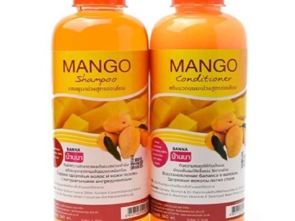 Шампунь + кондиционер для волос "Манго" /  Mango shampoo + conditioner, Banna, Таиланд, 360+360 мл.