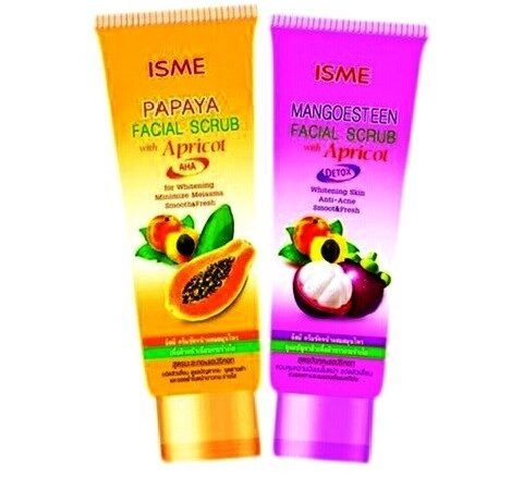 Скраб-крем для лица Папайя и Абрикос Isme Papaya Facial Scrub with Apricot, 100 мл. Таиланд