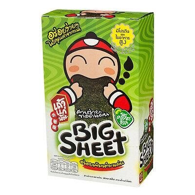 Снек из морских водорослей Tao Kae Noi Seaweed Snack Big Sheet Original (оригинальный), 3,5gr X 12 шт. Таиланд
