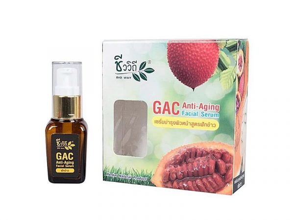 Сыворотка антивозрастная для лица с экстрактом плода Гак Bio Way Gac Anti-Aging Serum, Таиланд