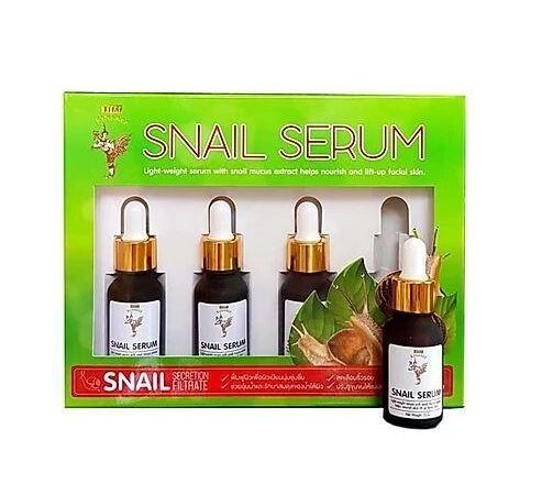 Сыворотка антивозрастная с муцином улитки Thai Kinaree Snail Serum, 4 X 15 мл. Таиланд