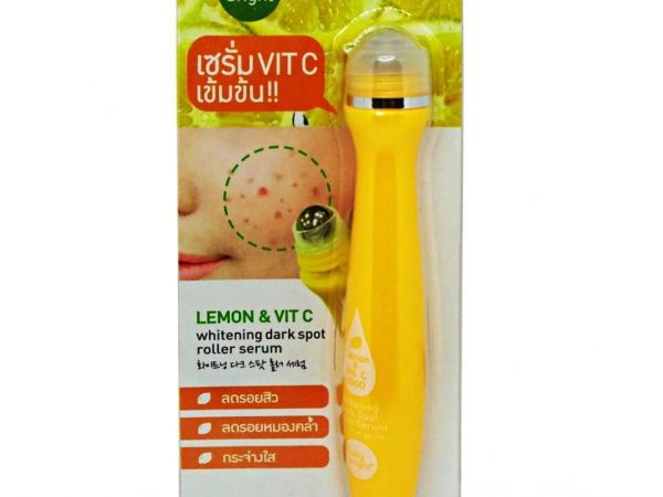 Сыворотка-роллер для устранения темных пятен на коже лица Baby Bright Lemon  Vit C Spot Roller Serum, Таиланд