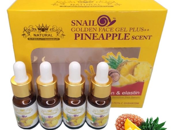 Сыворотка с Муцином Улитки и Ананасом Snail Golden Face Gel Plus Pineapple, Коллаген и Эластин, антивозрастная, Таиланд