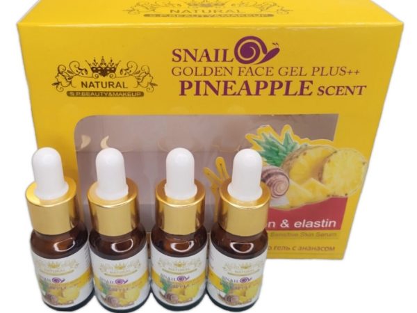 Сыворотка с Муцином Улитки и Ананасом Snail Golden Face Gel Plus Pineapple, Коллаген и Эластин, Таиланд