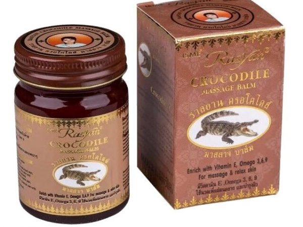 Тайский бальзам для массажа с Крокодиловым Жиром Isme Rasyan Crocodile Massage Balm, 50 мл. Таиланд