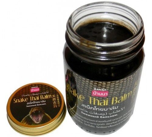 Тайский бальзам лечебный из Кобры Snake Thai Balm Banna, 50 мл., Таиланд