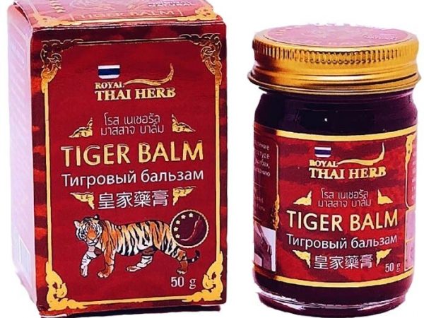 Тайский бальзам Тигровый Красный Royal Thai Herb Tiger Balm, 50 мл., Таиланд